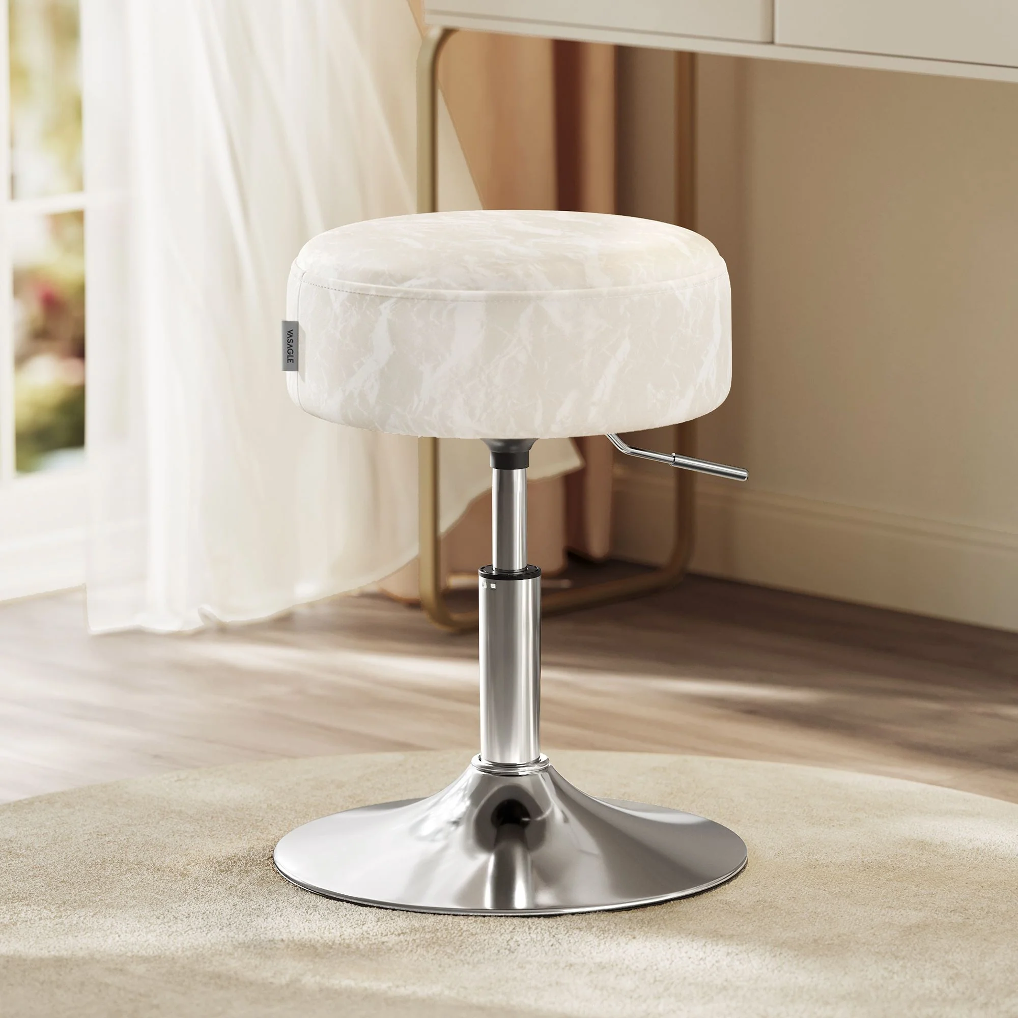 Adjustable Vanity Stool, Makeup Vanity Chair