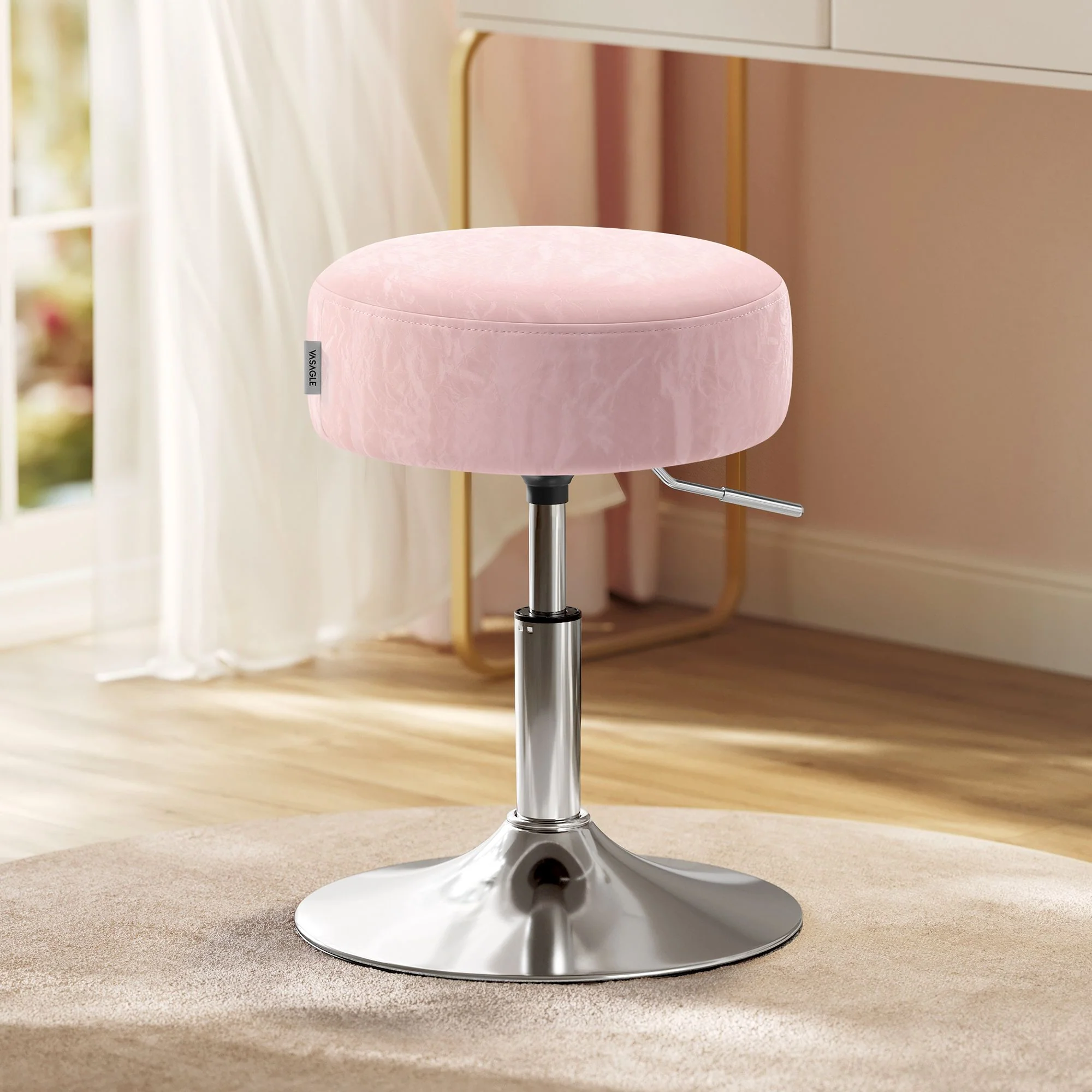 Adjustable Vanity Stool, Makeup Vanity Chair - Image 2