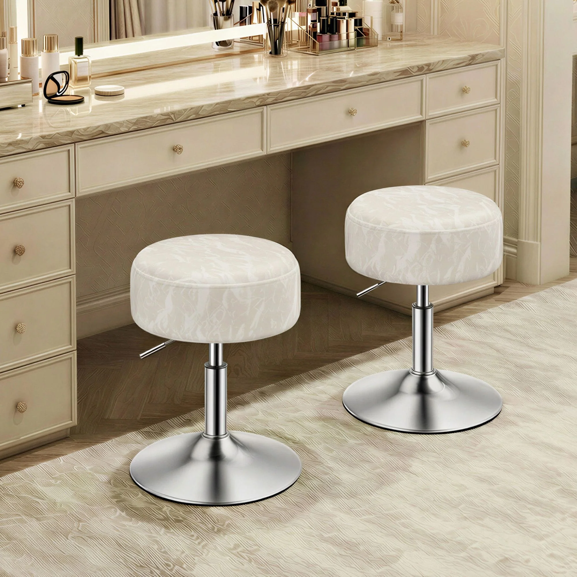 Adjustable Vanity Stool, Makeup Vanity Chair - Image 4
