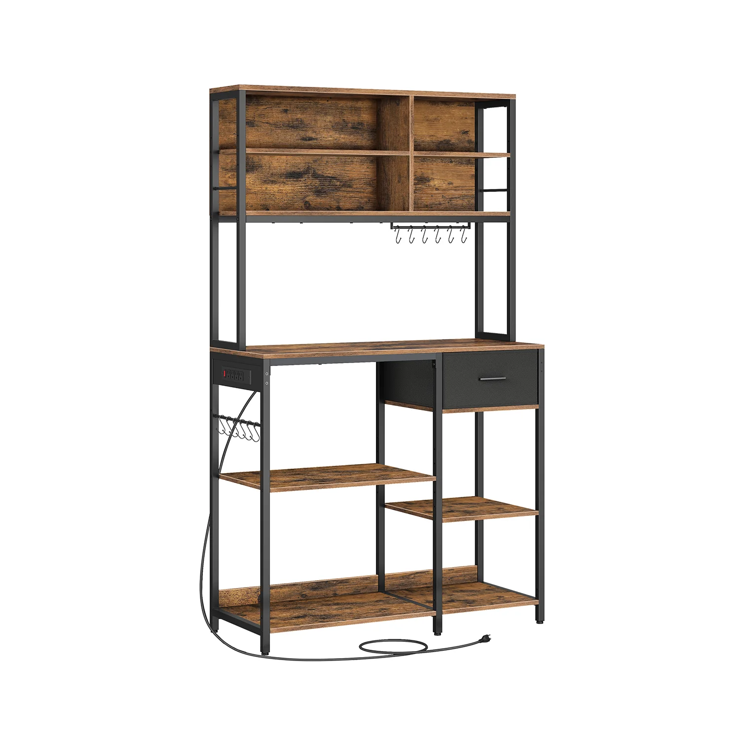 Bakers Rack with 12 Hooks