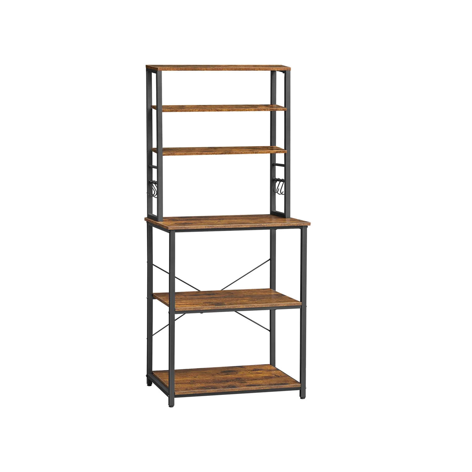 Coffee Bar with 6-Tier Shelves