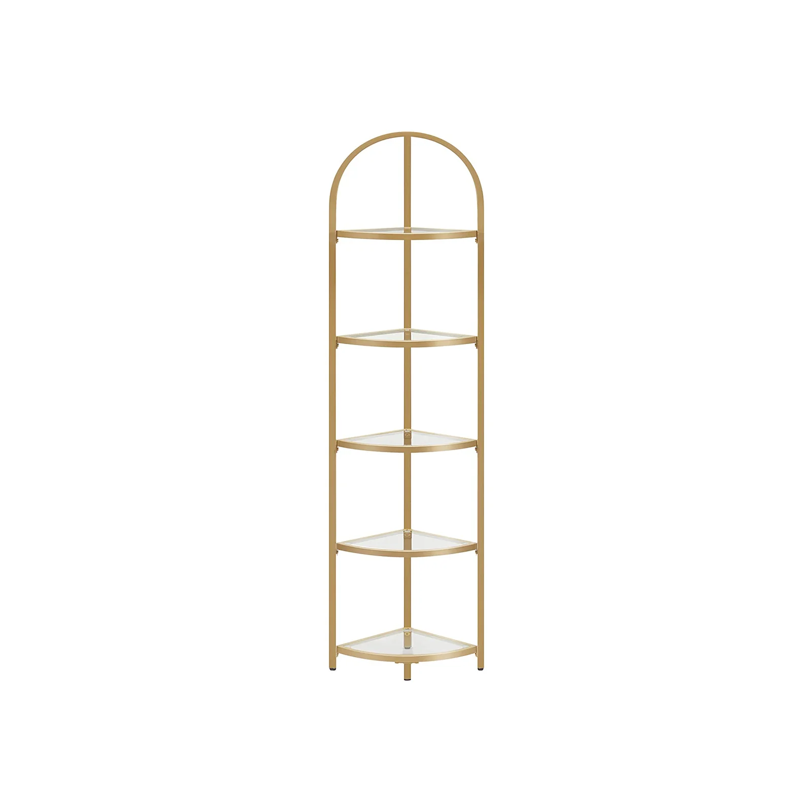 Baris Collection - Corner display rack with tempered glass shelves