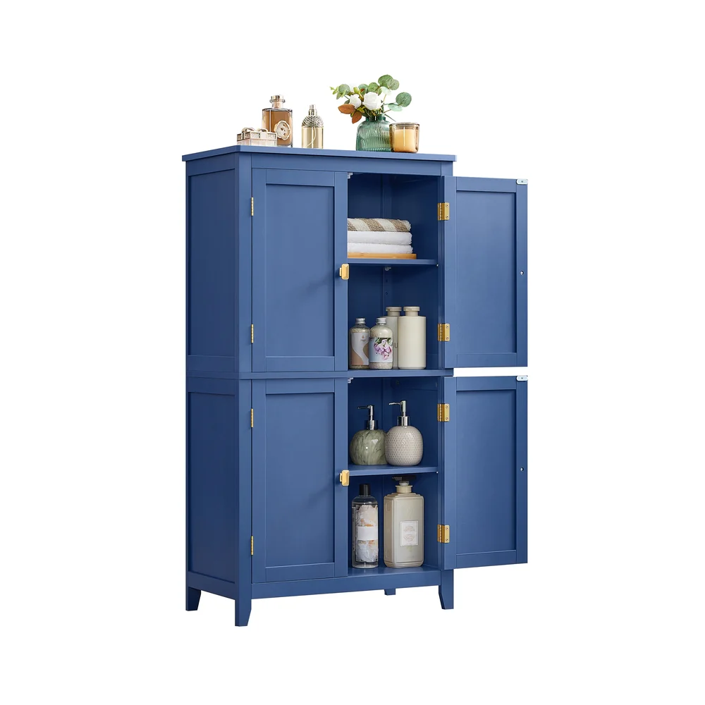 Helan Collection - Freestanding Bathroom Floor Storage Cabinet with 4 Doors
