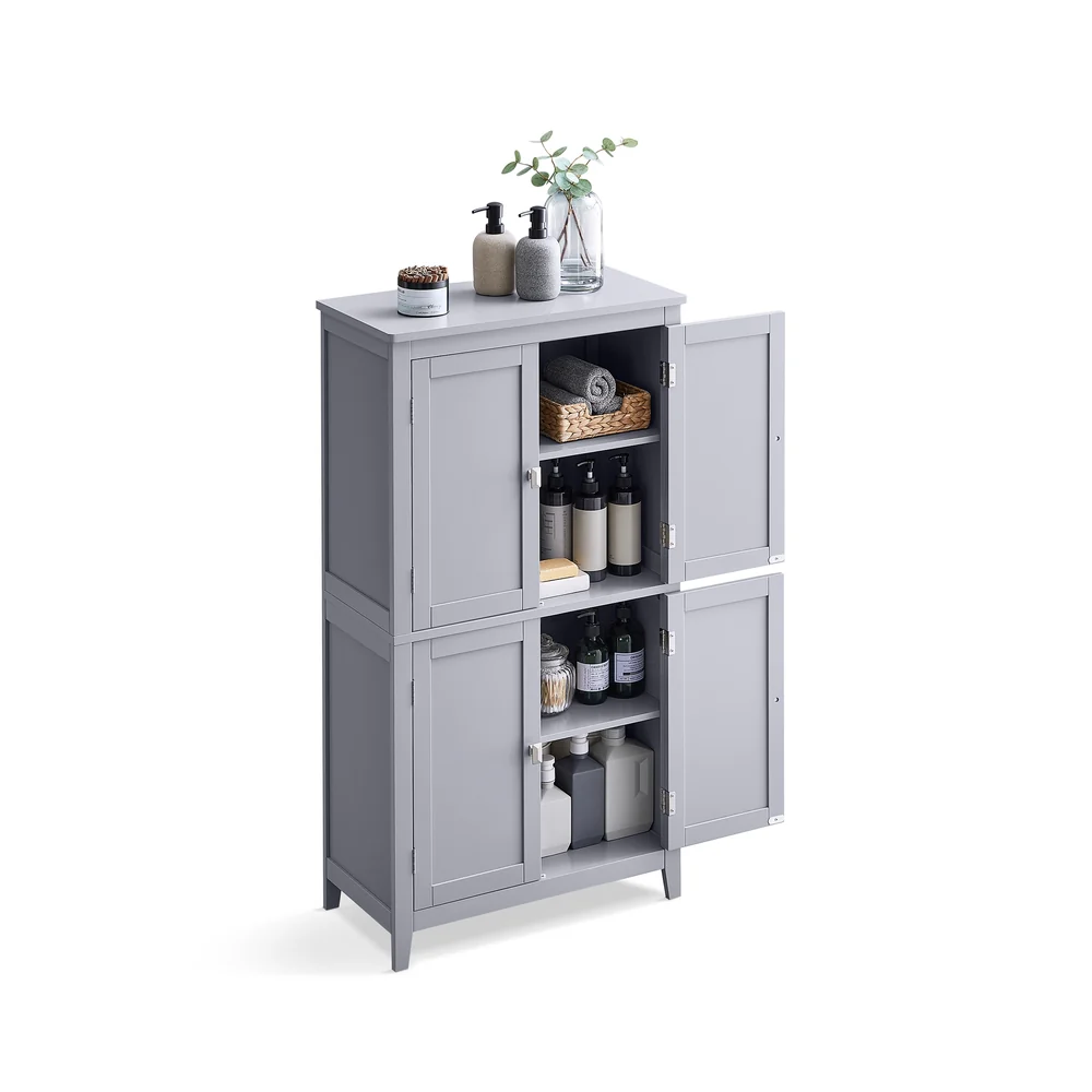 Helan Collection - Freestanding Bathroom Floor Storage Cabinet with 4 Doors - Image 2
