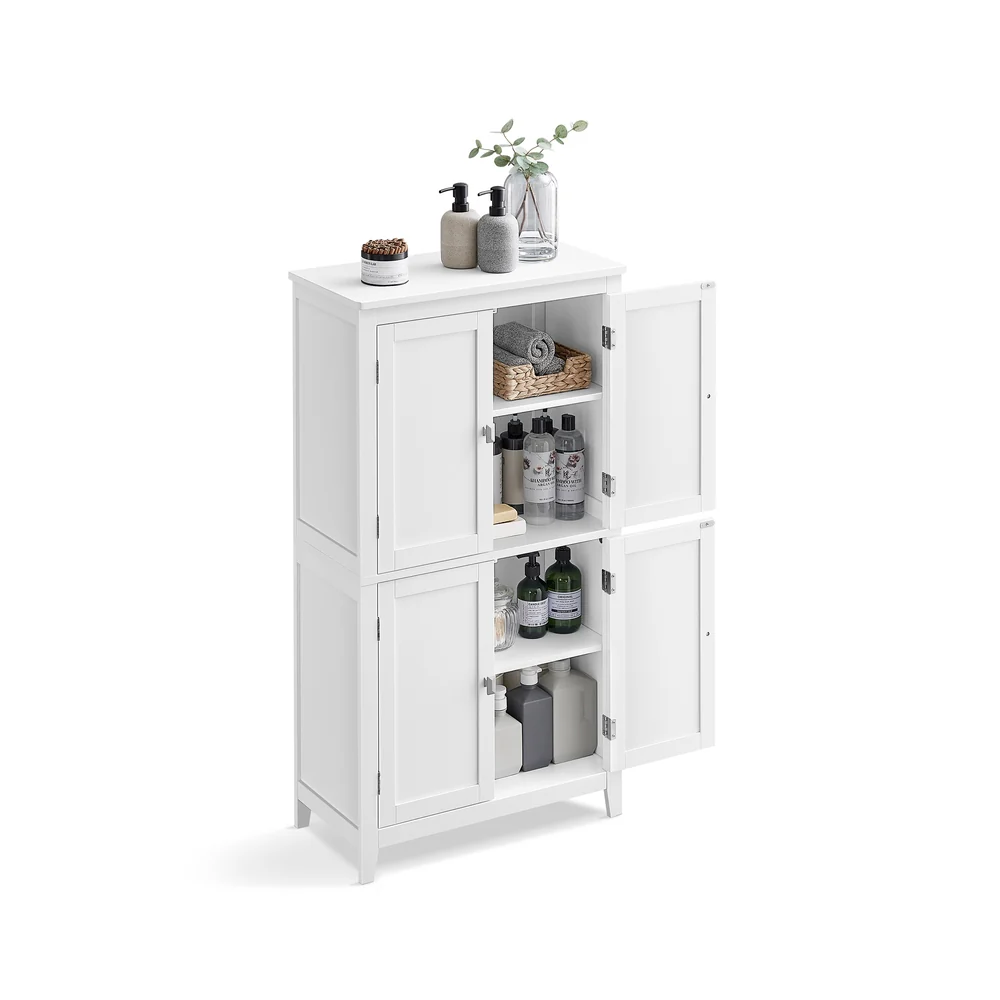 Helan Collection - Freestanding Bathroom Floor Storage Cabinet with 4 Doors - Image 3