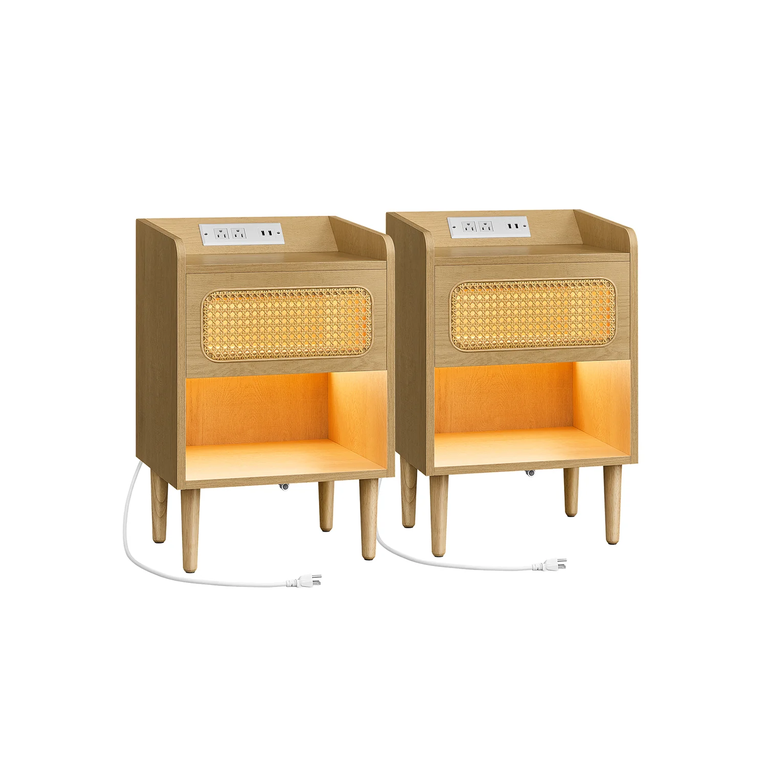 BOHOVEN Collection - Nightstand with Charging Station - Image 4