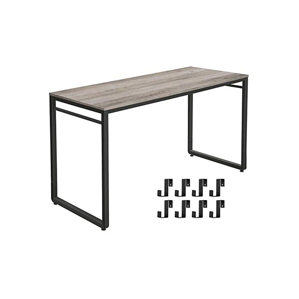Computer Desk, Office Desk with 8 Hooks, for Study, Home Office