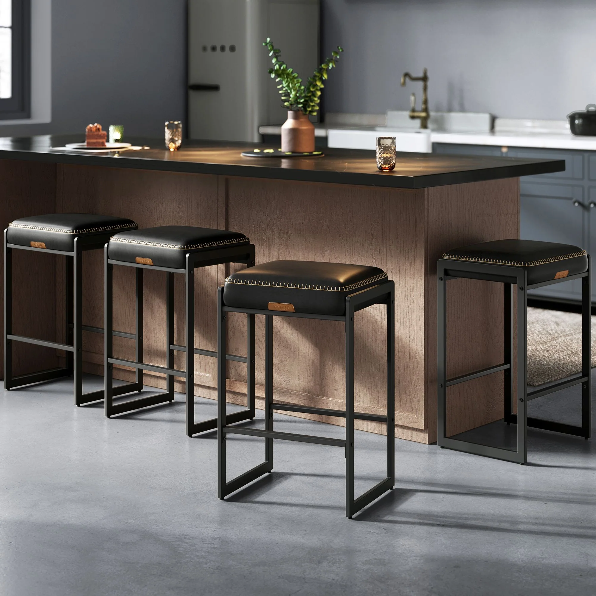 EKHO Collection Bar Stools Set of 4 - Image 4