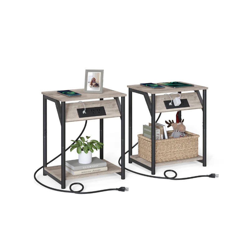 End Table with USB Ports and Outlets - Image 4