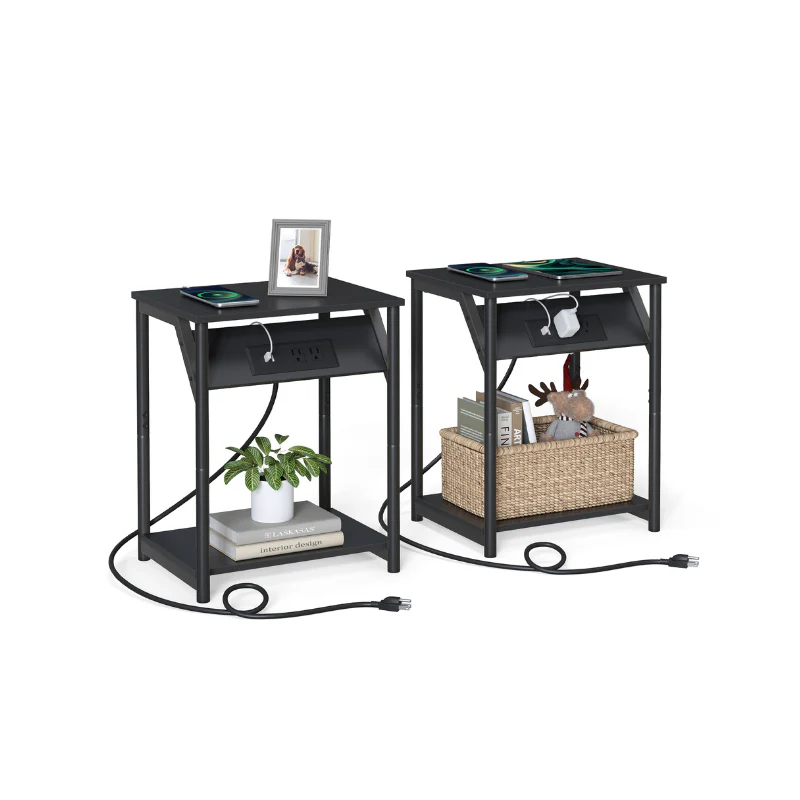 End Table with USB Ports and Outlets - Image 5