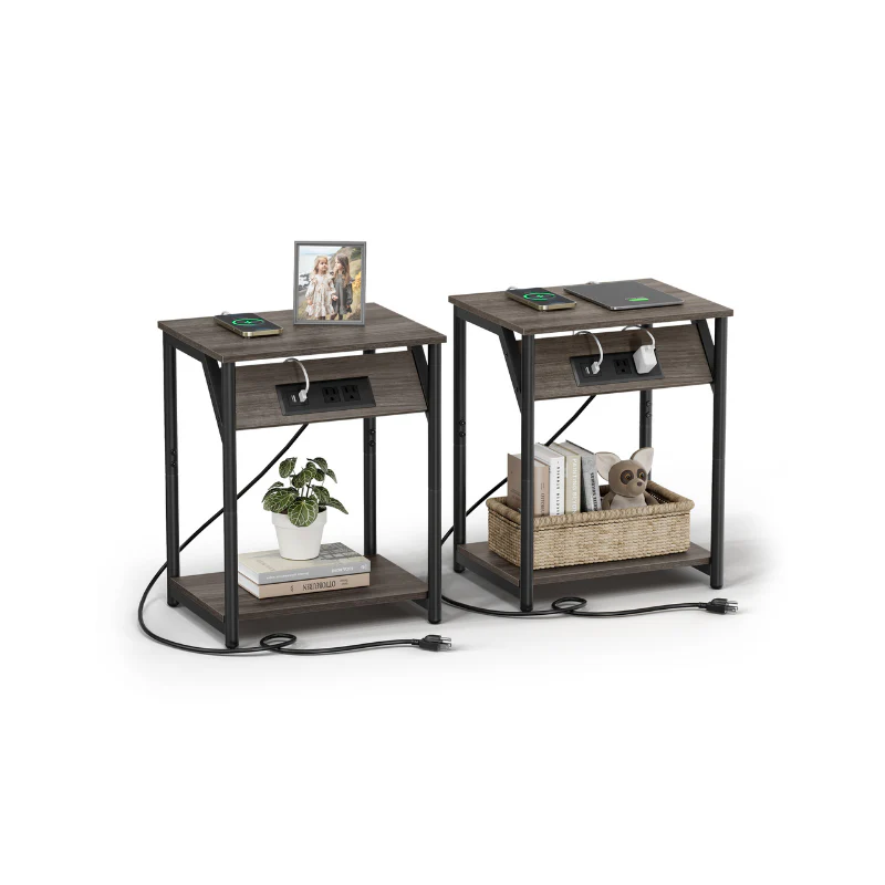 End Table with USB Ports and Outlets - Image 6