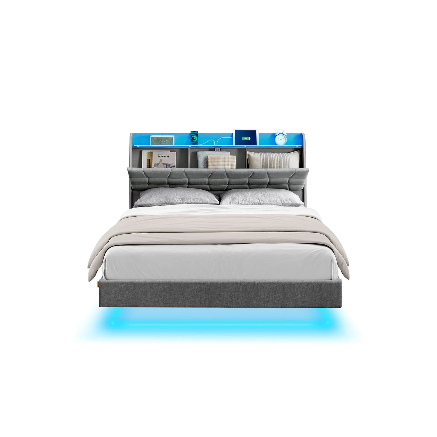 Floating Bed Frame with LED Lights - Image 2