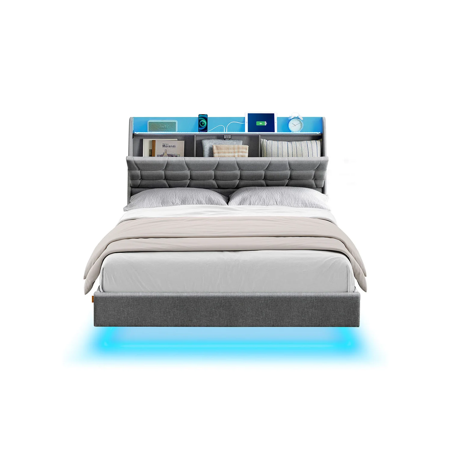 Floating Bed Frame with LED Lights - Image 4