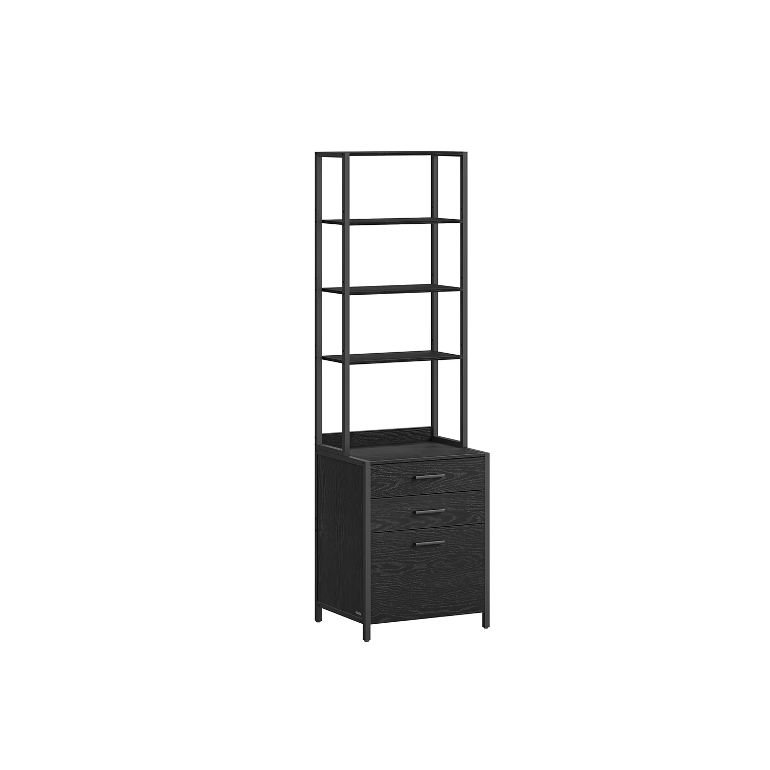 File Cabinet with Height-Adjustable Open Shelves - Image 2