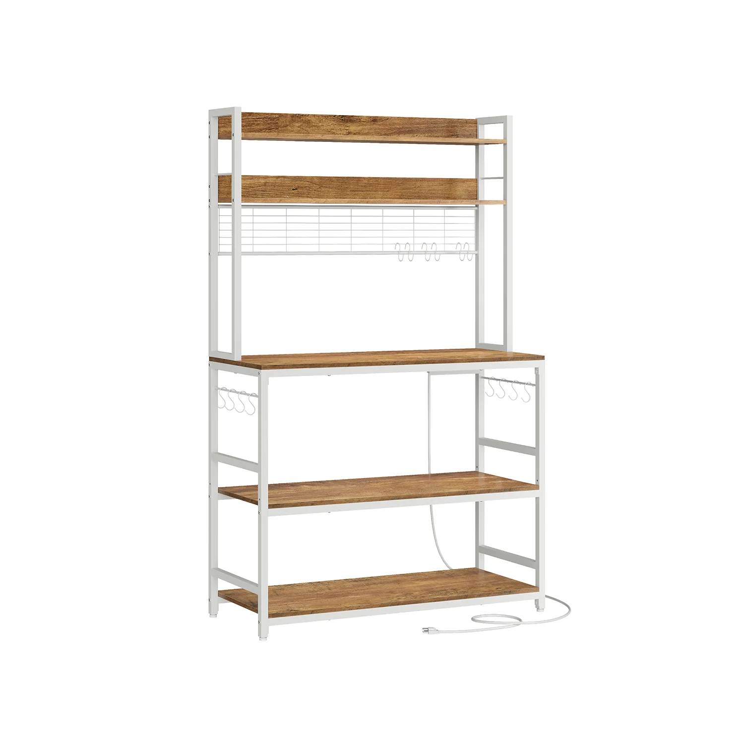 Hutch Bakers Rack with Power Outlet - Image 2