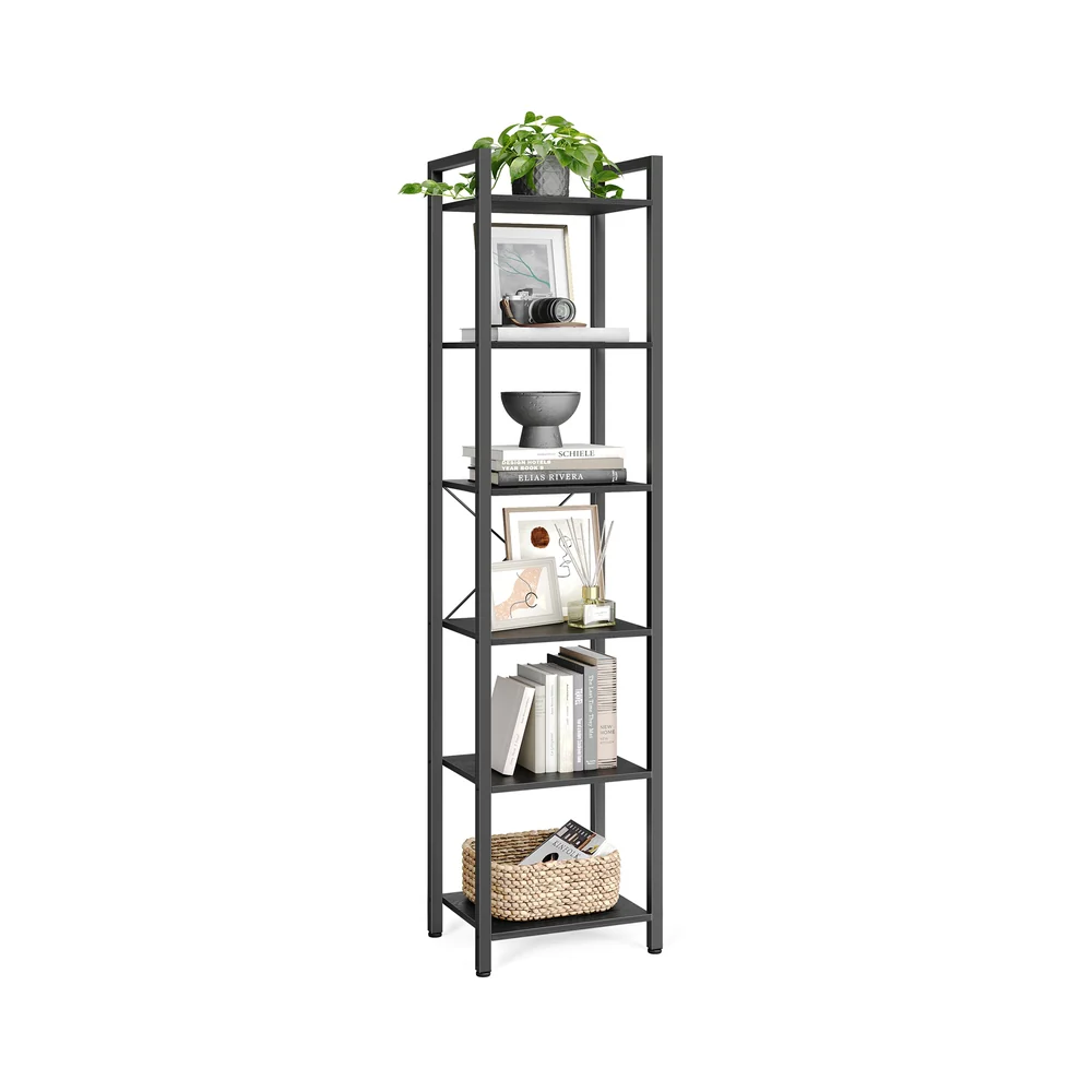 Narrow Bookcase with Steel Frame - Image 3