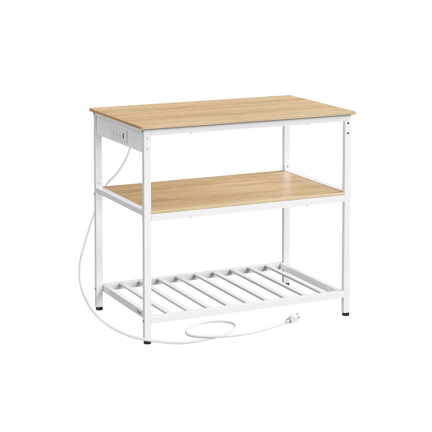 Kitchen Island with 3 Shelves - Image 2