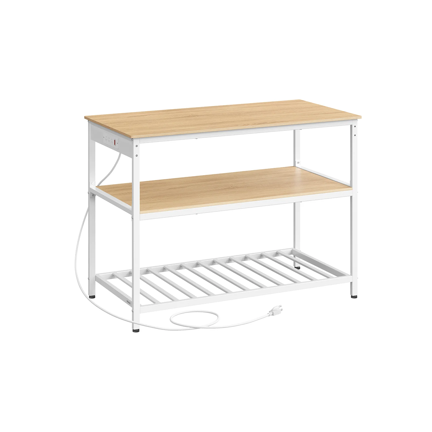 Kitchen Island with 3 Shelves - Image 4