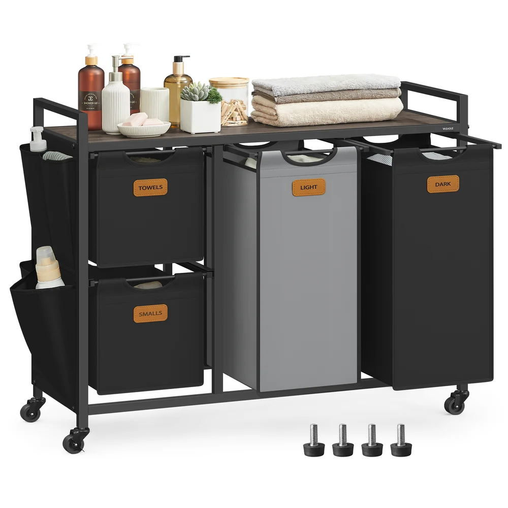 Laundry Hamper with 4 Compartments - Image 3