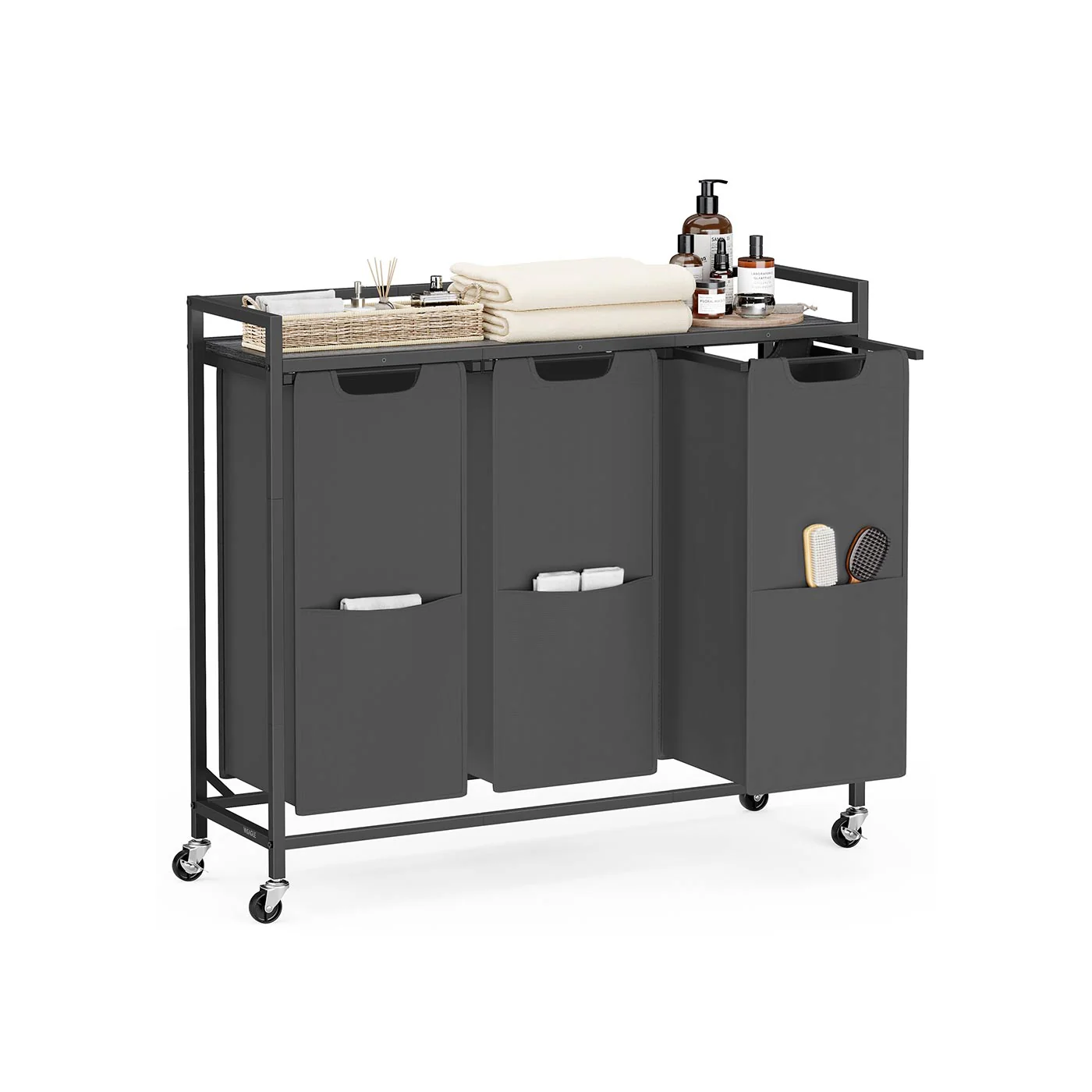 Laundry Sorter, Laundry Hamper Basket, Rolling Cart with Wheels - Image 2