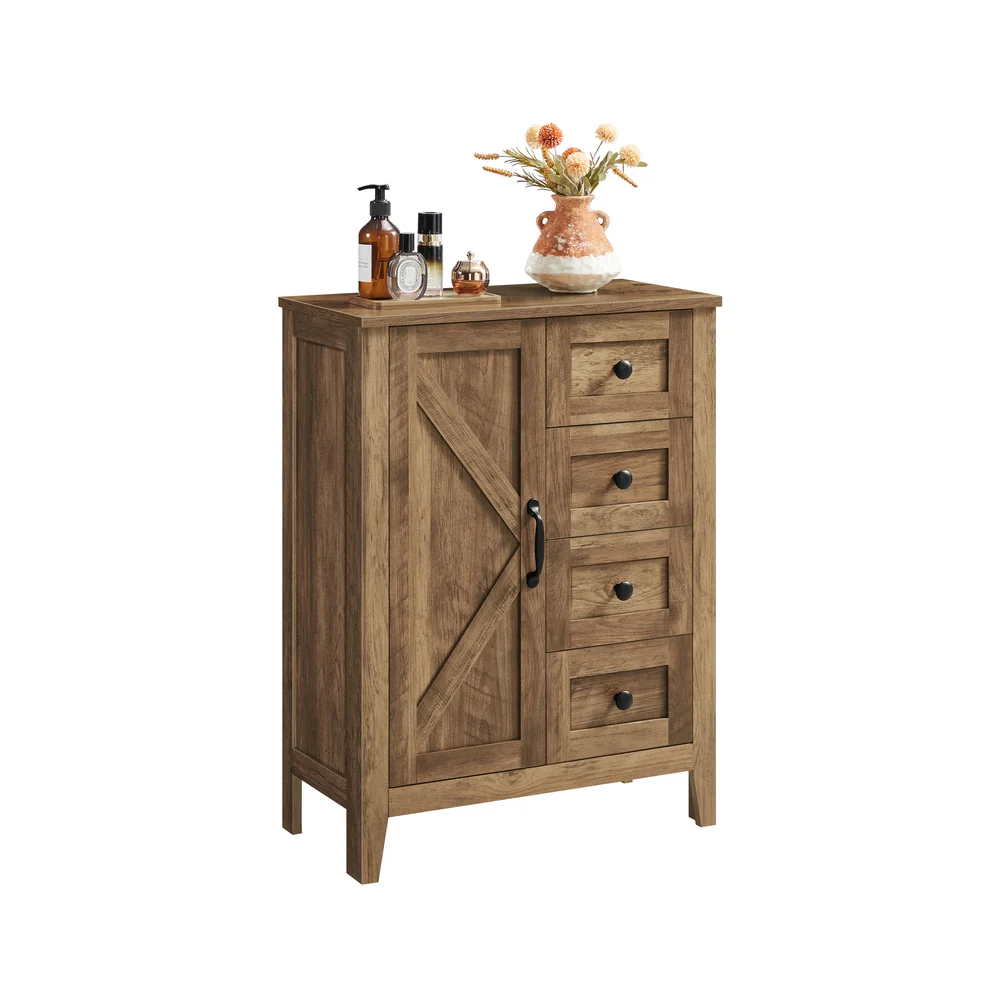 Liry Collection - Farmhouse Bathroom Floor Cabinet with 4 Drawers - Image 2