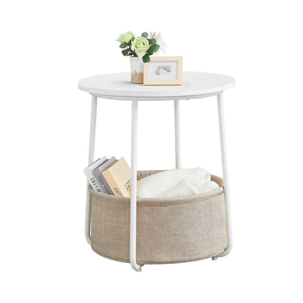 Lilea Collection - Modern Nightstand with Fabric Basket - Image 2