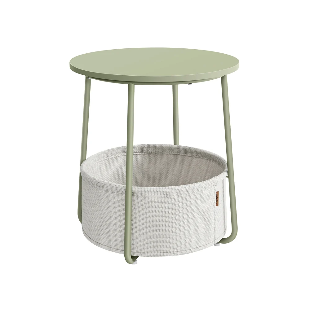 Lilea Collection - Modern Nightstand with Fabric Basket - Image 5