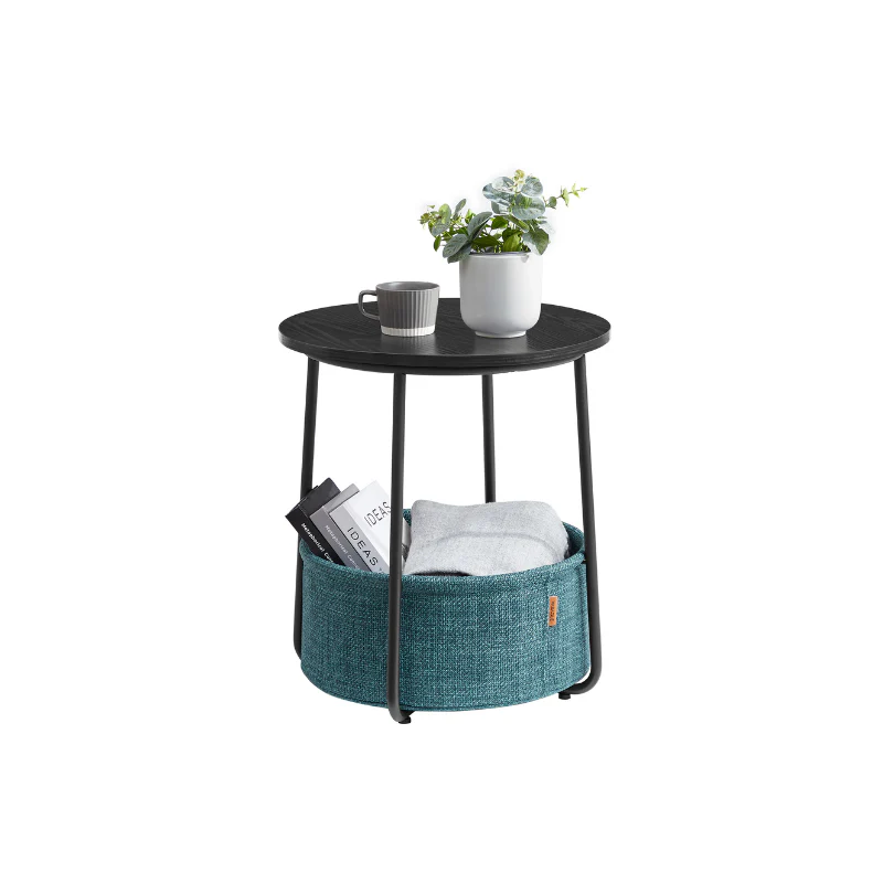 Lilea Collection - Modern Nightstand with Fabric Basket - Image 7