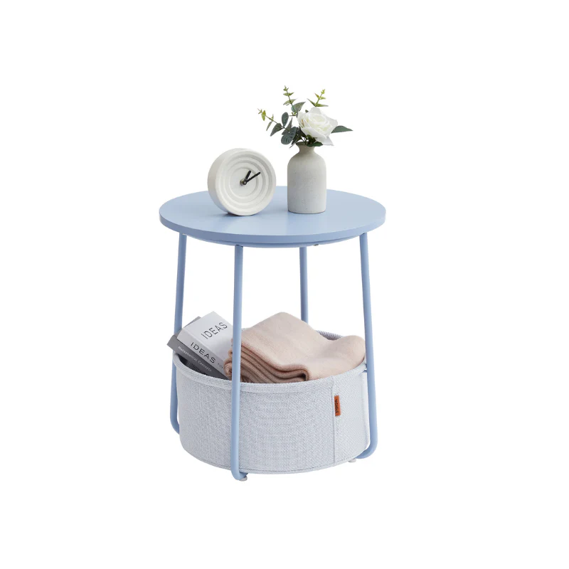 Lilea Collection - Modern Nightstand with Fabric Basket - Image 8