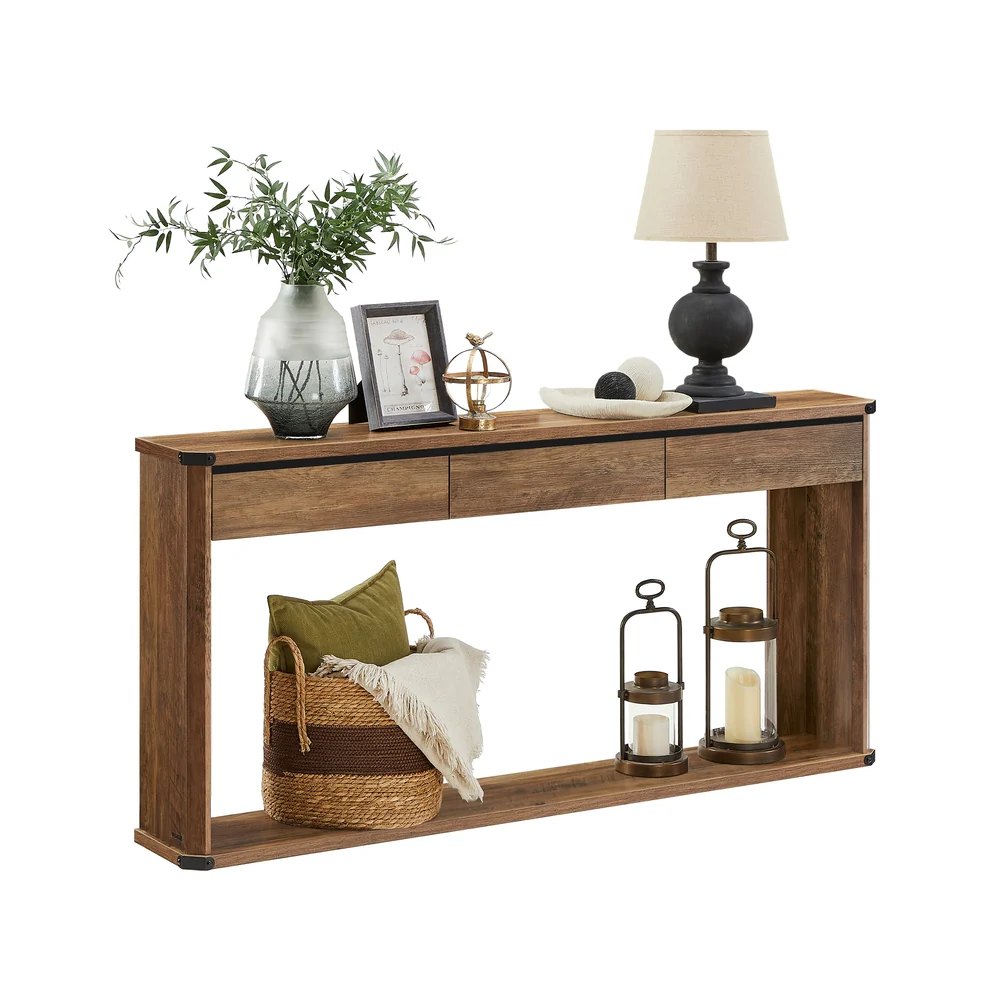 Liry Collection - Narrow console table with drawers and bottom shelf - Image 2