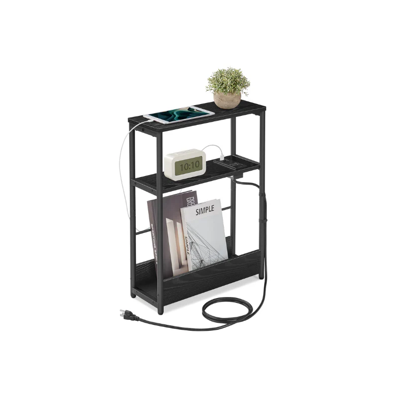 Narrow Side Table with Charging Station - Image 2