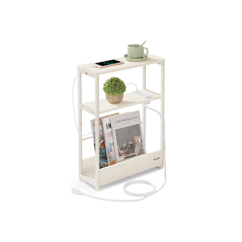 Narrow Side Table with Charging Station - Image 3