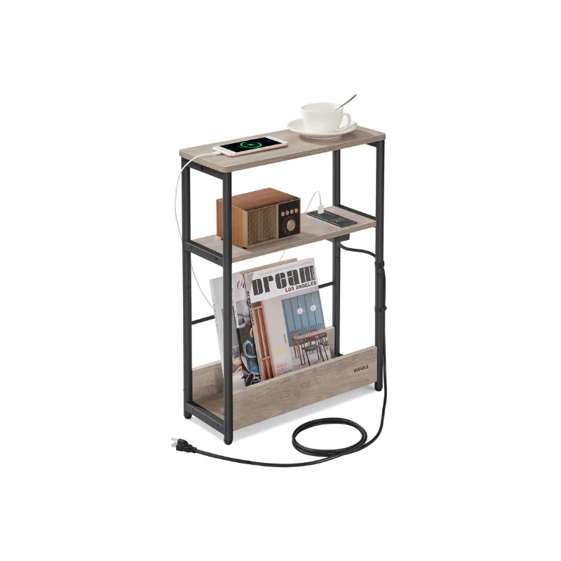 Narrow Side Table with Charging Station - Image 4