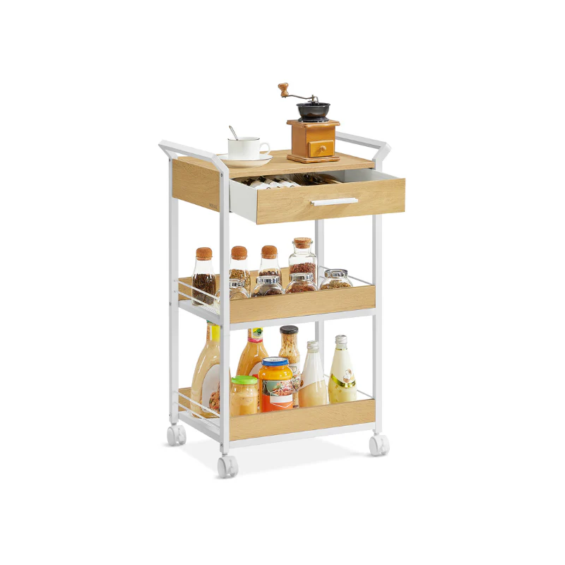 Rolling Utility Cart with Table Top and Handles