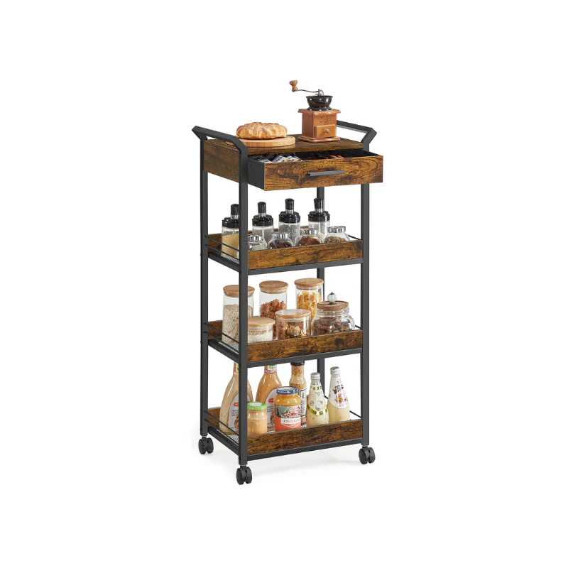 Rolling Utility Cart with Table Top and Handles - Image 4