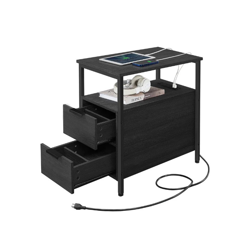 Side Table with Charging Station - Image 2