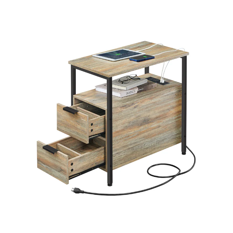 Side Table with Charging Station - Image 3
