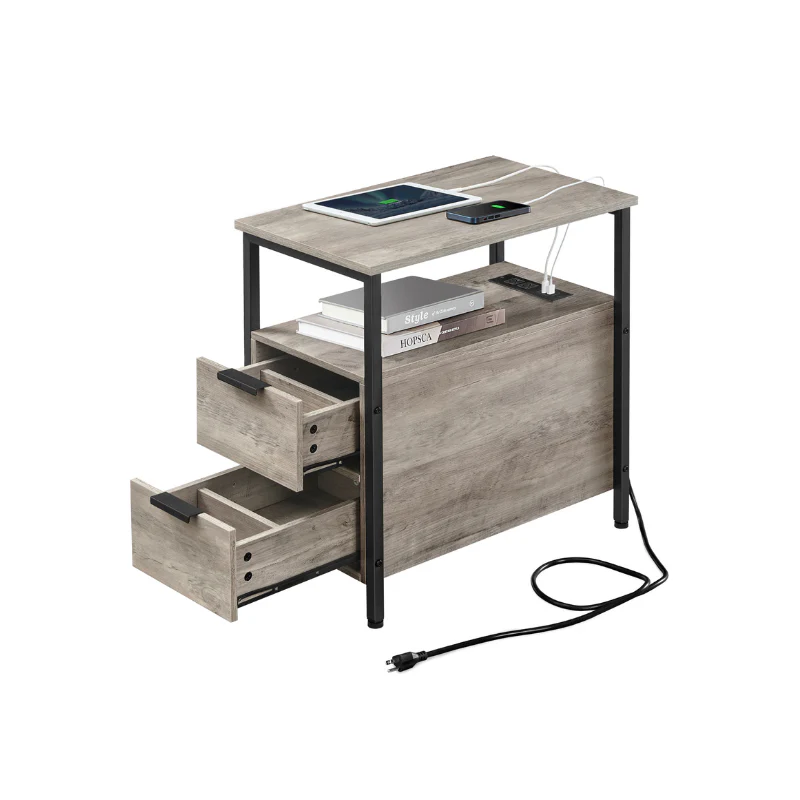 Side Table with Charging Station - Image 4