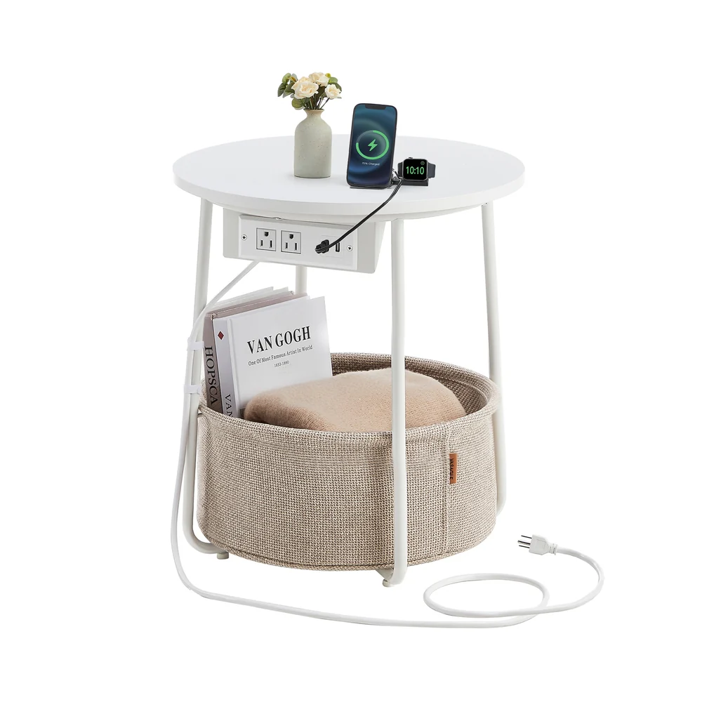 Lilea Collection - Side Table with Charging Station - Image 2