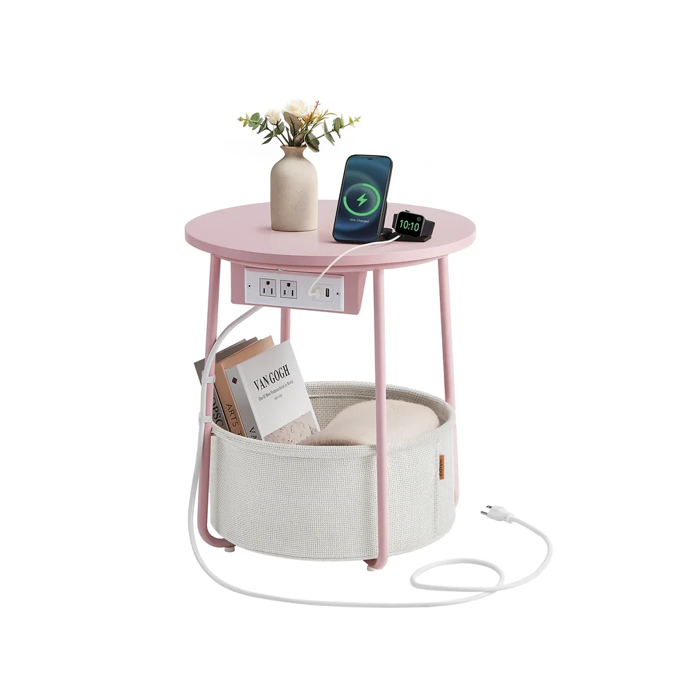 Lilea Collection - Side Table with Charging Station - Image 5