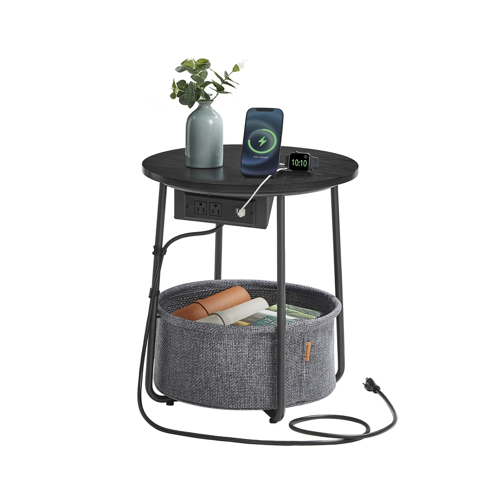 Lilea Collection - Side Table with Charging Station - Image 6