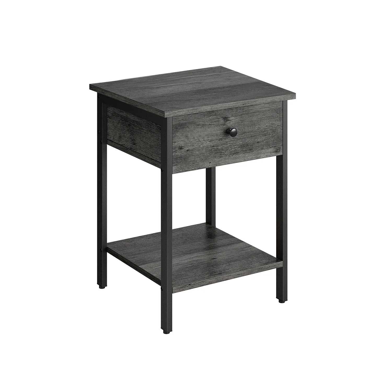 Side Table with Drawer and Shelf - Image 3