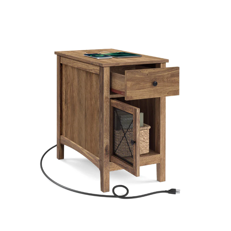 Side Table with USB Ports and Outlets - Image 2