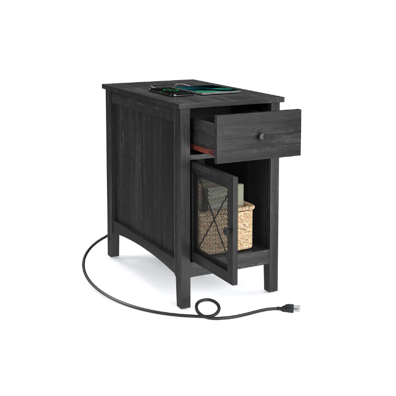 Side Table with USB Ports and Outlets - Image 3