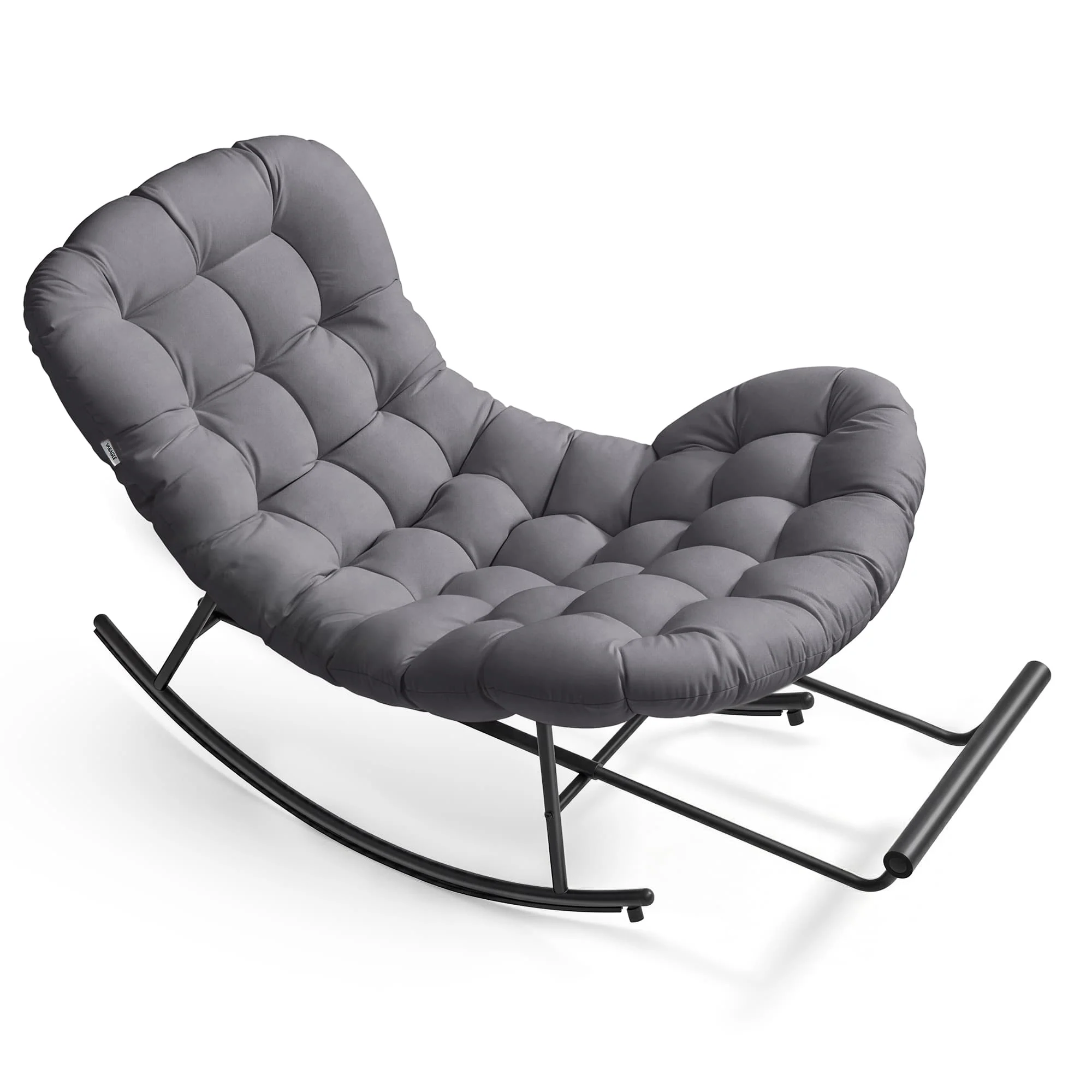 Steel rocking papasan chair for patio bedroom or living room