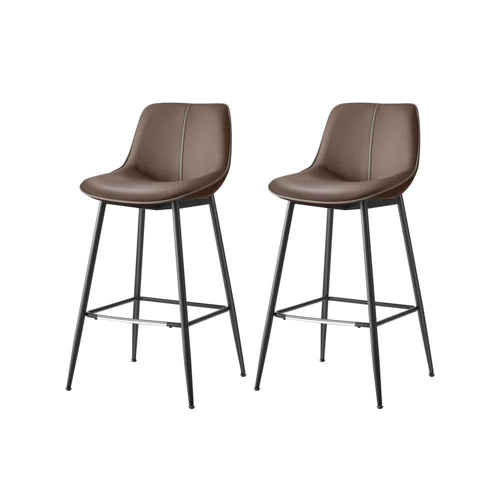 Synthetic Leather Bar Stools with Back - Image 6