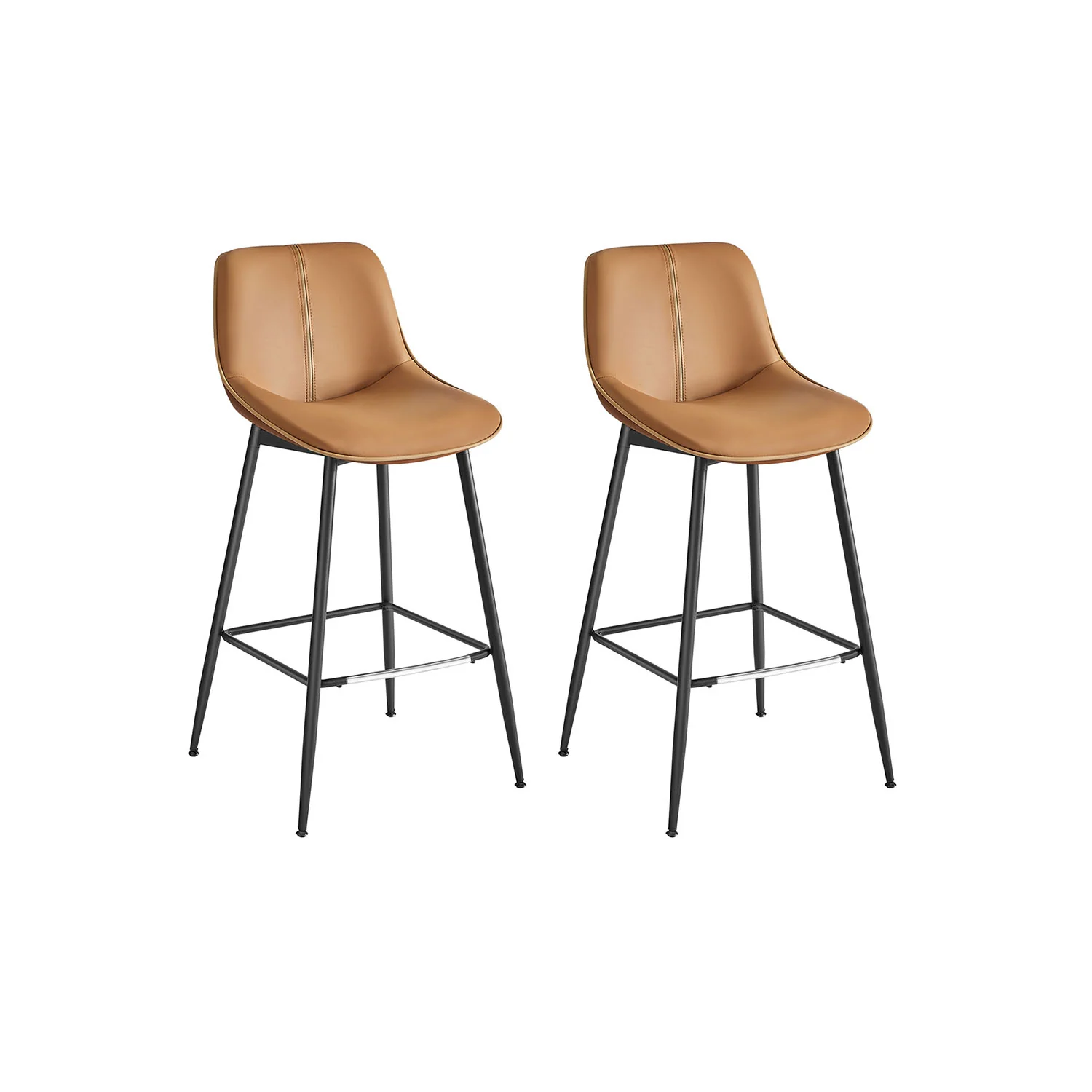 Synthetic Leather Bar Stools with Back - Image 8