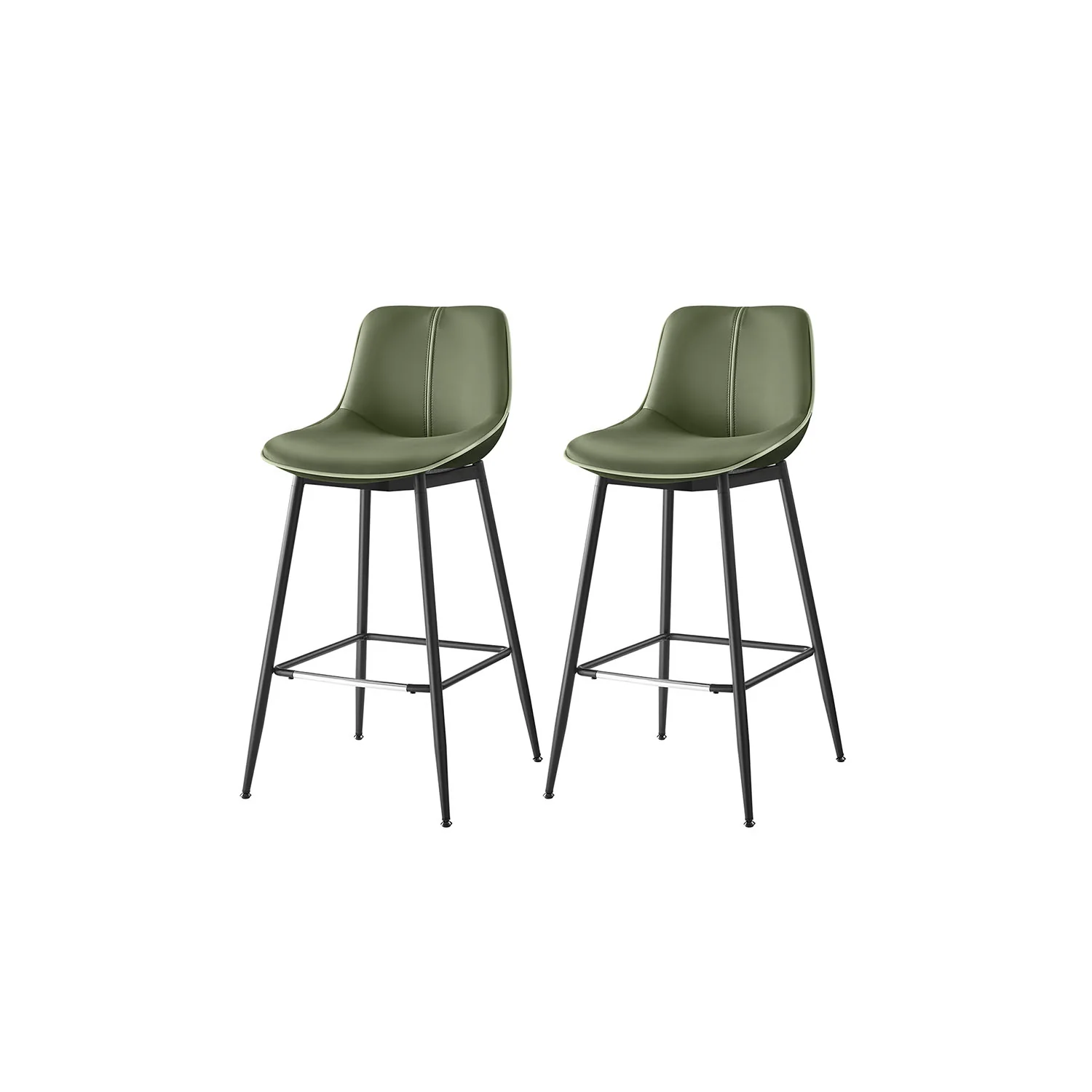 Synthetic Leather Bar Stools with Back - Image 9
