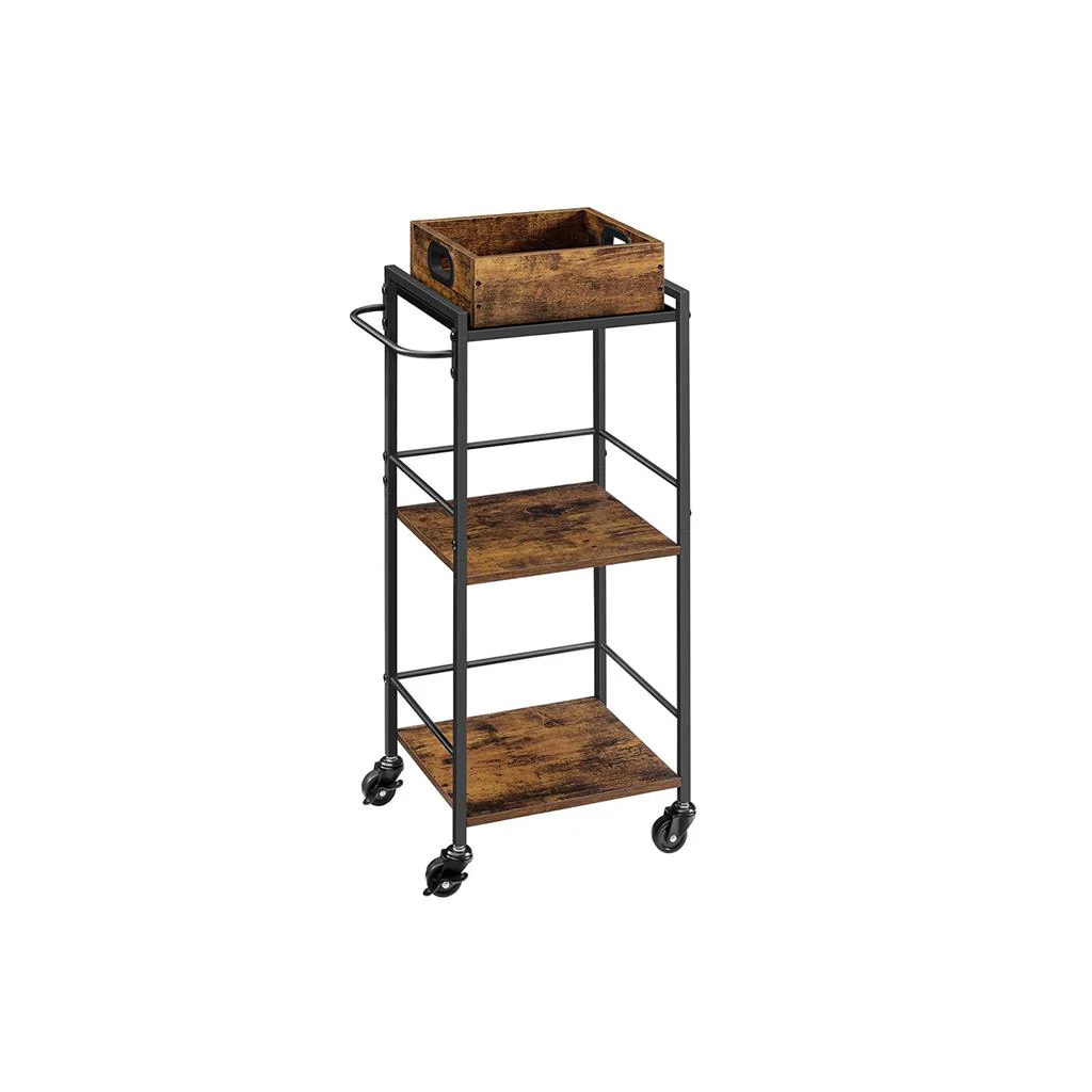 3-Tier Industrial Bar Cart - Image 3