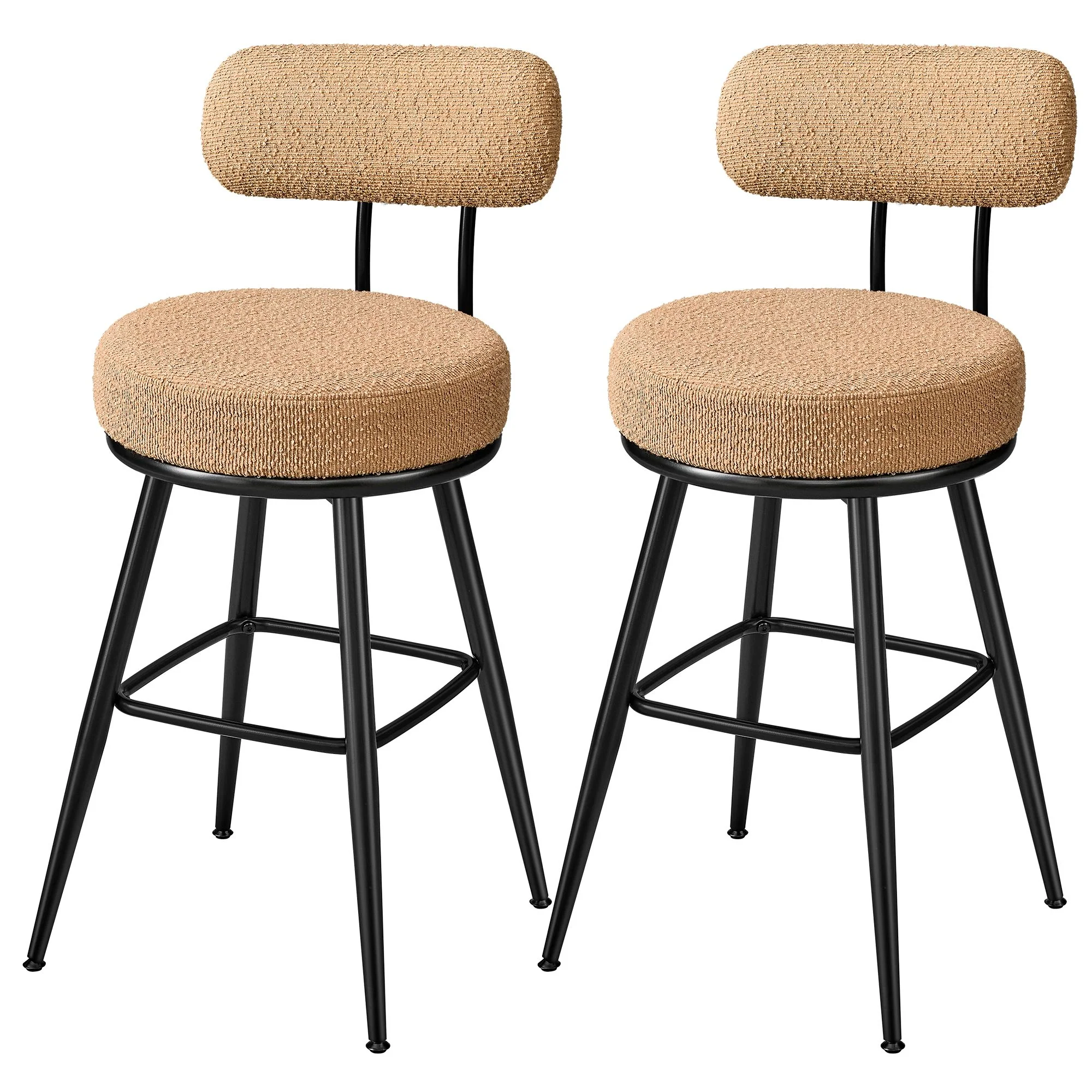 VASAGLE 360° Swivel Bar Stools Set of 2